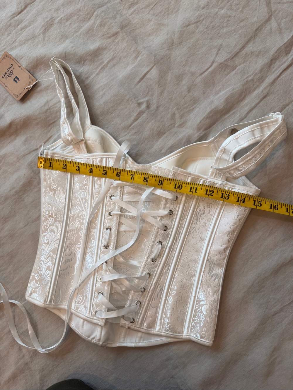 NWT White Lace Corset Top xs to small - Picture 12 of 14
